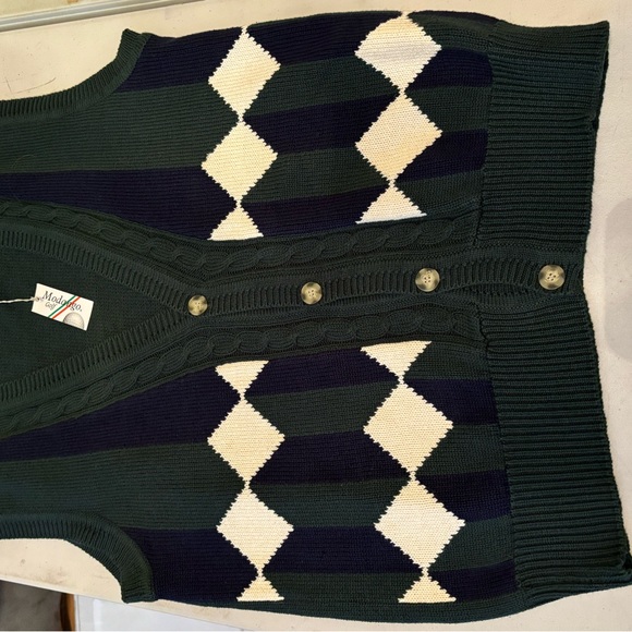 NWT Monsanto Golf Button Up Sweater Vest men’s Large - Picture 6 of 8